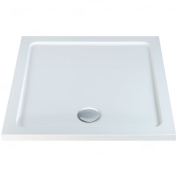 MX Elements Square Anti-Slip Shower Tray with Waste 700mm x 700mm Flat Top