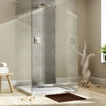 MX Elements Rectangular Shower Tray with Waste 1000mm x 700mm Flat Top