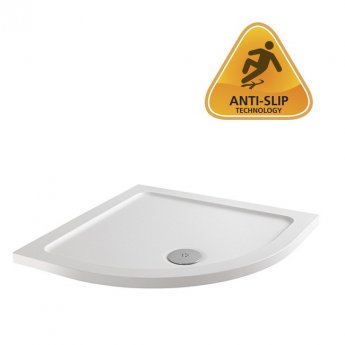 MX Elements Quadrant Anti-Slip Shower Tray with Waste 800mm x 800mm Flat Top