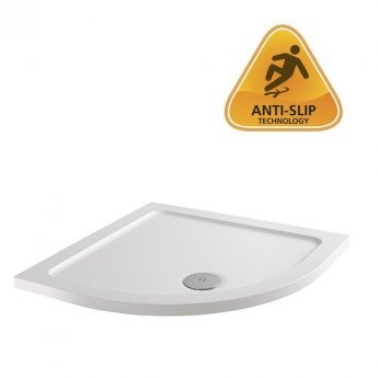 MX Elements Anti-Slip Quadrant Shower Tray 1000mm x 1000mm (inc Waste) | Product Image