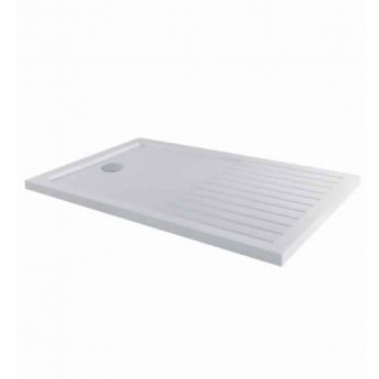 MX Elements Rectangular Walk-In Shower Tray with Waste 1400mm x 900mm - White