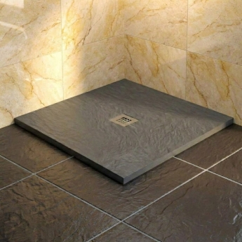 MX Minerals 25mm Slate Effect Square Shower Tray | Product Image