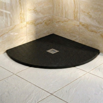MX Minerals 25mm Slate Effect Quadrant Shower Tray | Product Image
