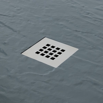 MX Minerals 90mm Shower Waste and Square Steel Grate