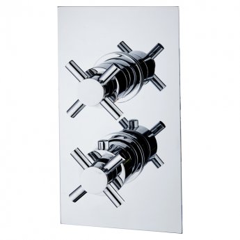 Niagara Carter Cross Twin Thermostatic Concealed Shower Valve - Chrome