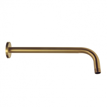 Niagara Equate Wall Mounted Round Shower Arm 305mm Length - Brushed Brass