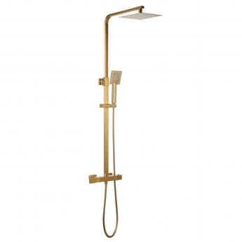 Niagara Observa Square Thermostatic Bar Complete Mixer Shower - Brushed Brass
