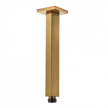 Niagara Observa Ceiling Square Shower Arm 220mm Length - Brushed Brass