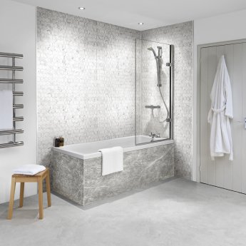 Nuance Acrylic Wall Panel 2420mm H X 1220mm W Hexagon Marble - Gloss | Product Image