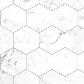 Nuance Acrylic Wall Panel 2420mm H X 1220mm W Hexagon Marble - Gloss | Product Image