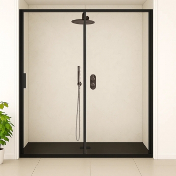 Nuance Alabaster Medium Alcove Shower Wall Panel Complete Kit (Pack E) | Product Image