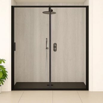 Nuance Chalkwood Medium Alcove Shower Wall Panel Complete Kit (Pack E) | Product Image