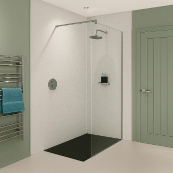 Nuance Frost Medium Corner Shower Wall Panel Complete Kit (Pack B) | Product Image