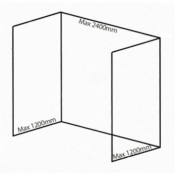 Nuance Large Alcove & Recess Shower Wall Panel Complete Kit (Pack F)