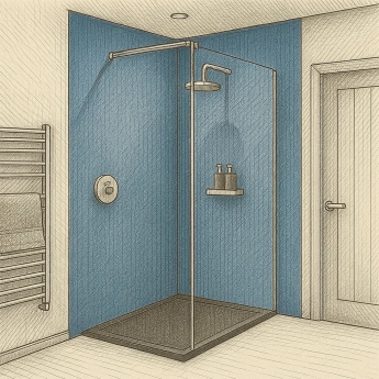 Nuance Medium Corner Shower Wall Panel Complete Kit (Pack B)