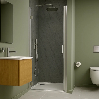 Nuance Natural Greystone Small Alcove Shower Wall Panel Complete Kit (Pack D) | Product Image