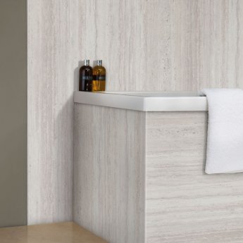 Nuance Finishing Postformed Wall Panel 2420mm H X 160mm W Platinum Travertine - Riven
