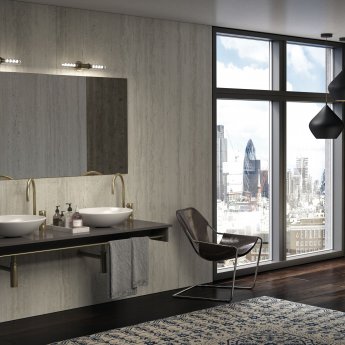 Nuance Postformed Wall Panel 2420mm H X 1200mm W Platinum Travertine - Riven