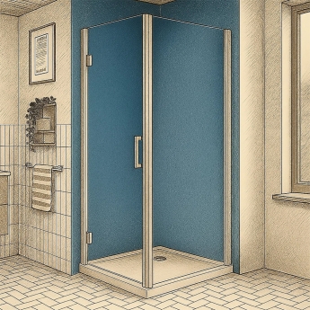 Nuance Small Corner Shower Wall Panel Complete Kit (Pack A)