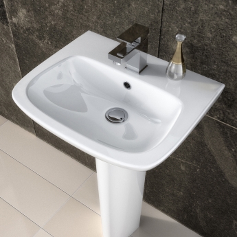 Nuie Ambrose Bathroom Suite Close Coupled Toilet and Basin 450mm - 1 Tap Hole