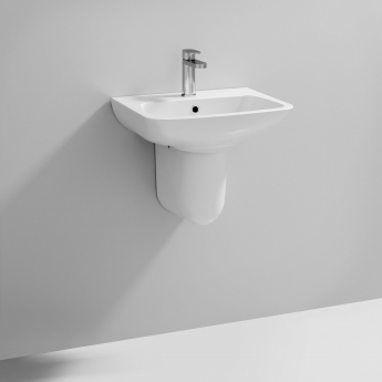Nuie Ambrose Basin and Semi Pedestal 500mm Wide - 1 Tap Hole