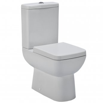 Nuie Ambrose Close Coupled Toilet Push Button Cistern - Soft Close Seat