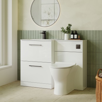 Arno 1100mm 2-Drawer Combination Vanity Basin and Toilet Unit | Product Image