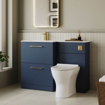 Arno 1100mm 2-Drawer Combination Vanity Basin and Toilet Unit | Product Image
