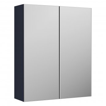 Nuie Arno Mirrored Bathroom Cabinet (50/50) 715mm H x 600mm W - Electric Blue