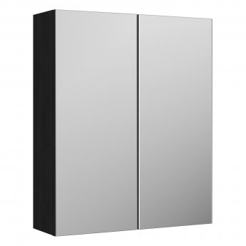 Arno Woodgrain 600mm 2-Door Mirrored Bathroom Cabinet