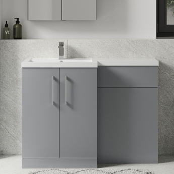 Arno 1100mm Combination Unit with L-Shape Basin | Product Image