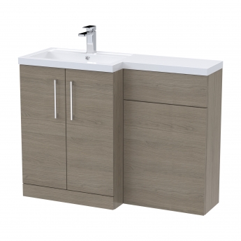 Arno Woodgrain 1100mm Combination Vanity Basin and Toilet Unit