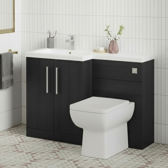 Arno Woodgrain 1100mm Combination Vanity Basin and Toilet Unit