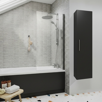 Nuie Arno Wall Hung 1-Door Tall Unit 300mm Wide - Satin Anthracite