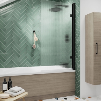 Nuie Arno Wall Hung 1-Door Tall Unit 300mm Wide - Solace Oak Woodgrain | Product Image