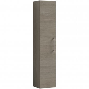 Nuie Arno Wall Hung 1-Door Tall Unit 300mm Wide - Solace Oak Woodgrain