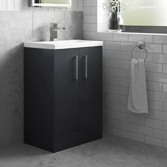 Arno Compact 500mm 2-Door Floor Standing Vanity Unit