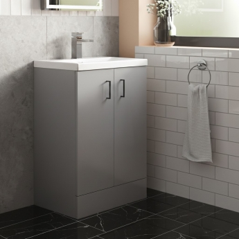 Arno Compact 500mm 2-Door Floor Standing Vanity Unit