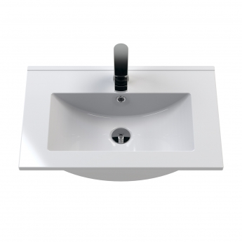 Nuie Arno Wall Hung 2-Door Vanity Unit with Basin-2 600mm Wide - Gloss White