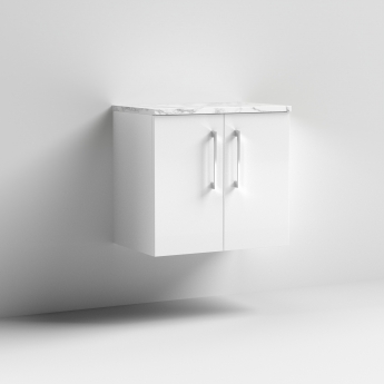 Arno 600mm 2-Door Wall Hung Vanity Unit with Countertop