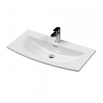 Nuie Arno Floor Standing 2-Door Vanity Unit with Basin-4 800mm Wide - Satin Anthracite