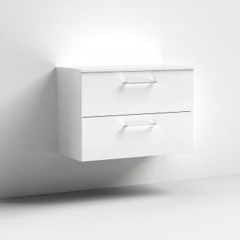 Arno 800mm 2-Drawer Wall Hung Vanity Unit with Countertop