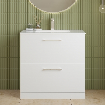 Arno 800mm 2-Drawer Floor Standing Vanity Unit