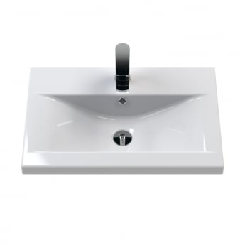 Nuie Athena Wall Hung 2-Door Vanity Unit with Basin-1 600mm Wide - Gloss White