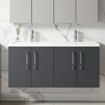 Arno Twin 1200mm 4-Door Wall Hung Vanity Unit | Product Image