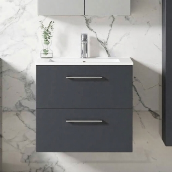 Arno 600mm 2-Drawer Wall Hung Vanity Unit | Product Image