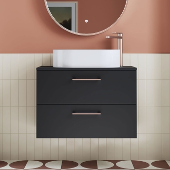 Arno 800mm 2-Drawer Wall Hung Vanity Unit with Countertop | Product Image