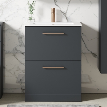 Arno 600mm 2-Drawer Floor Standing Vanity Unit