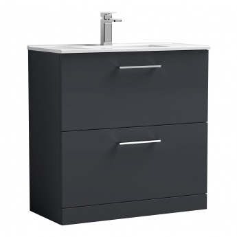 Arno 800mm 2-Drawer Floor Standing Vanity Unit | Product Image