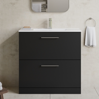 Arno 800mm 2-Drawer Floor Standing Vanity Unit